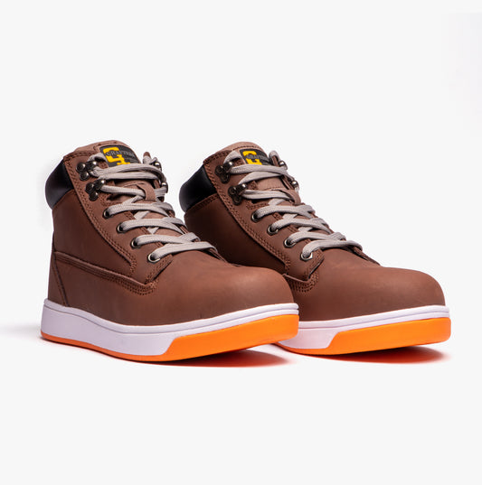 Grafters M057B Unisex Safety Trainer Boots Brown