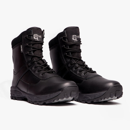 Grafters AMBUSH Unisex Waterproof Leather Combat Boots Black
