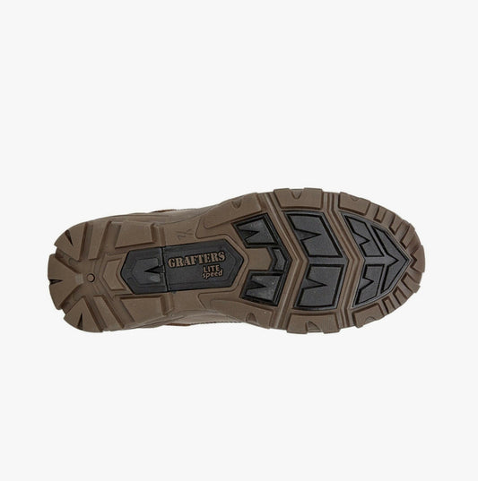 Grafters AMBUSH Unisex Waterproof Leather Combat Boots Brown