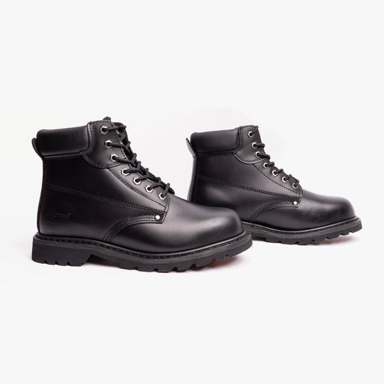 Grafters KNIGHT Mens Padded Leather Safety Boots Black