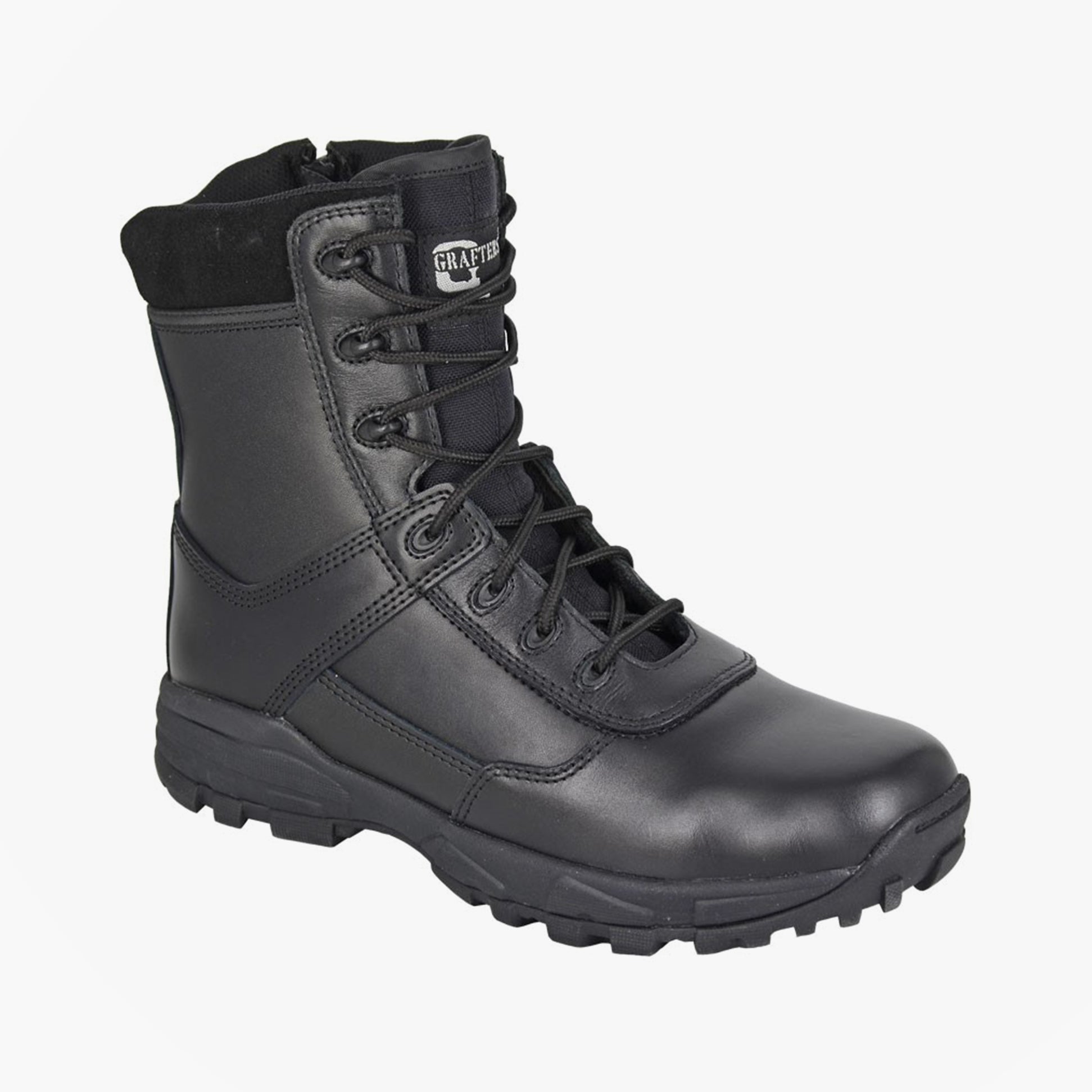 Grafters TIGER8ZIP Mens Boots Black