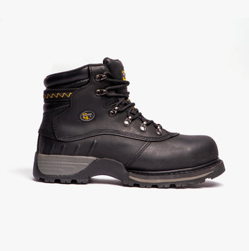 Grafters M139A Mens Leather Safety Boots Black