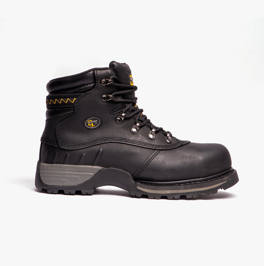 Grafters M139A Mens Leather Safety Boots Black