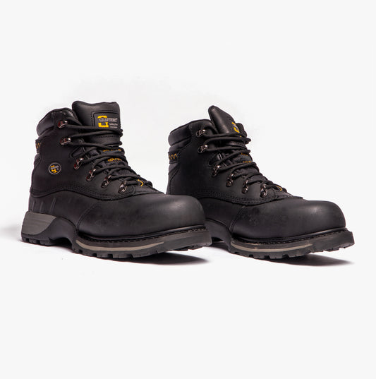 Grafters M139A Mens Leather Safety Boots Black