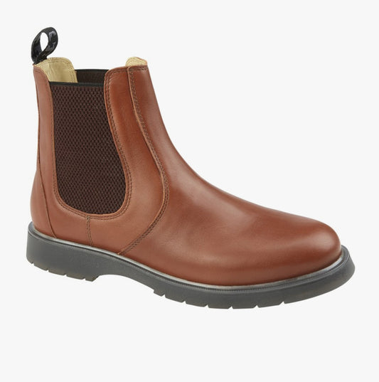 Grafters M186BT Unisex Gusset Chelsea Boots Tan