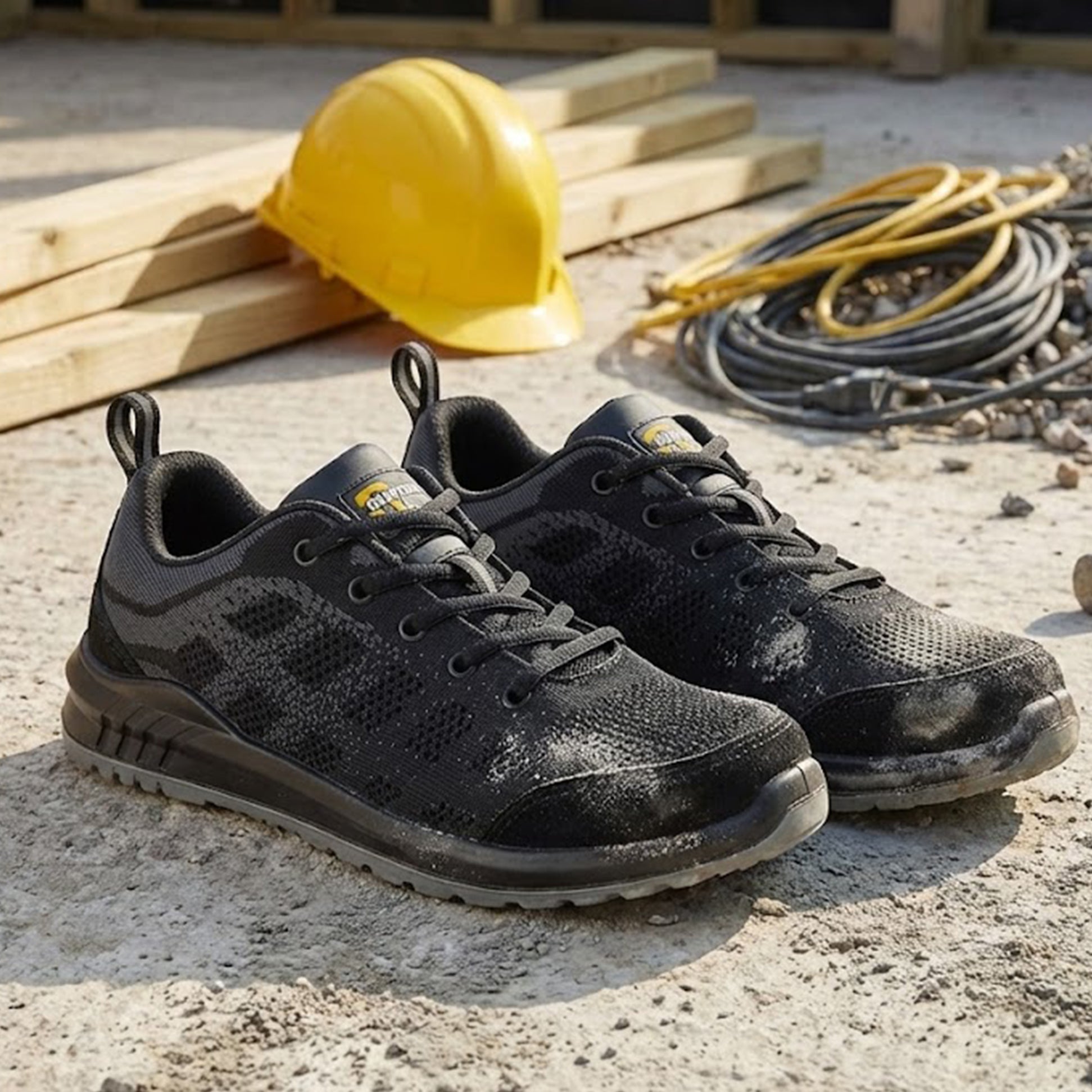 Grafters M219F Unisex Safety Trainers Black/Grey