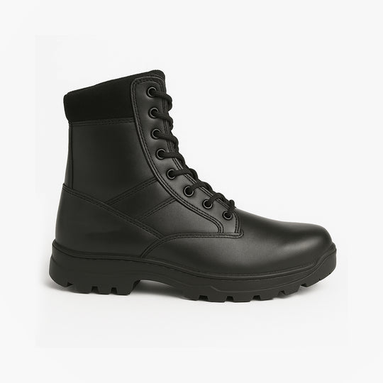 Grafters MAVERICK Unisex Thinsulate Leather Combat Boots Black