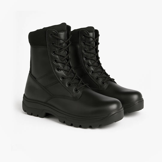 Grafters MAVERICK Unisex Thinsulate Leather Combat Boots Black