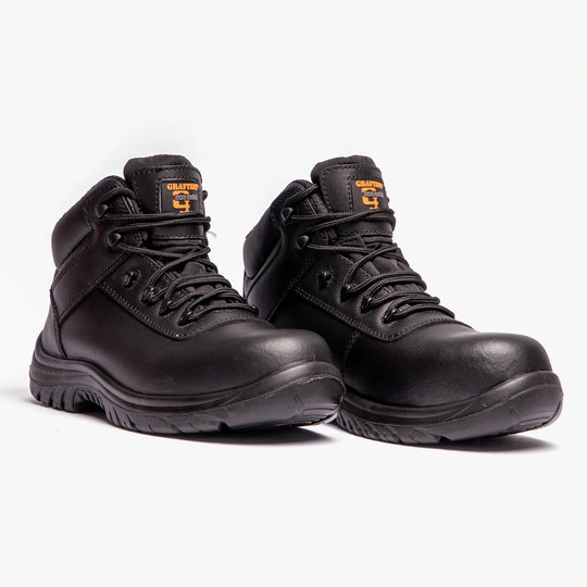 Grafters M466A Unisex Composite Toe Hiker Safety Boots Black