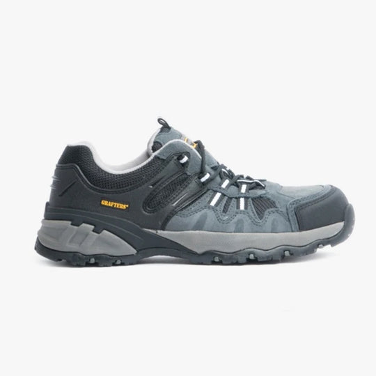 Grafters M504F Unisex Composite Non-Metal Safety Trainers Grey/Black