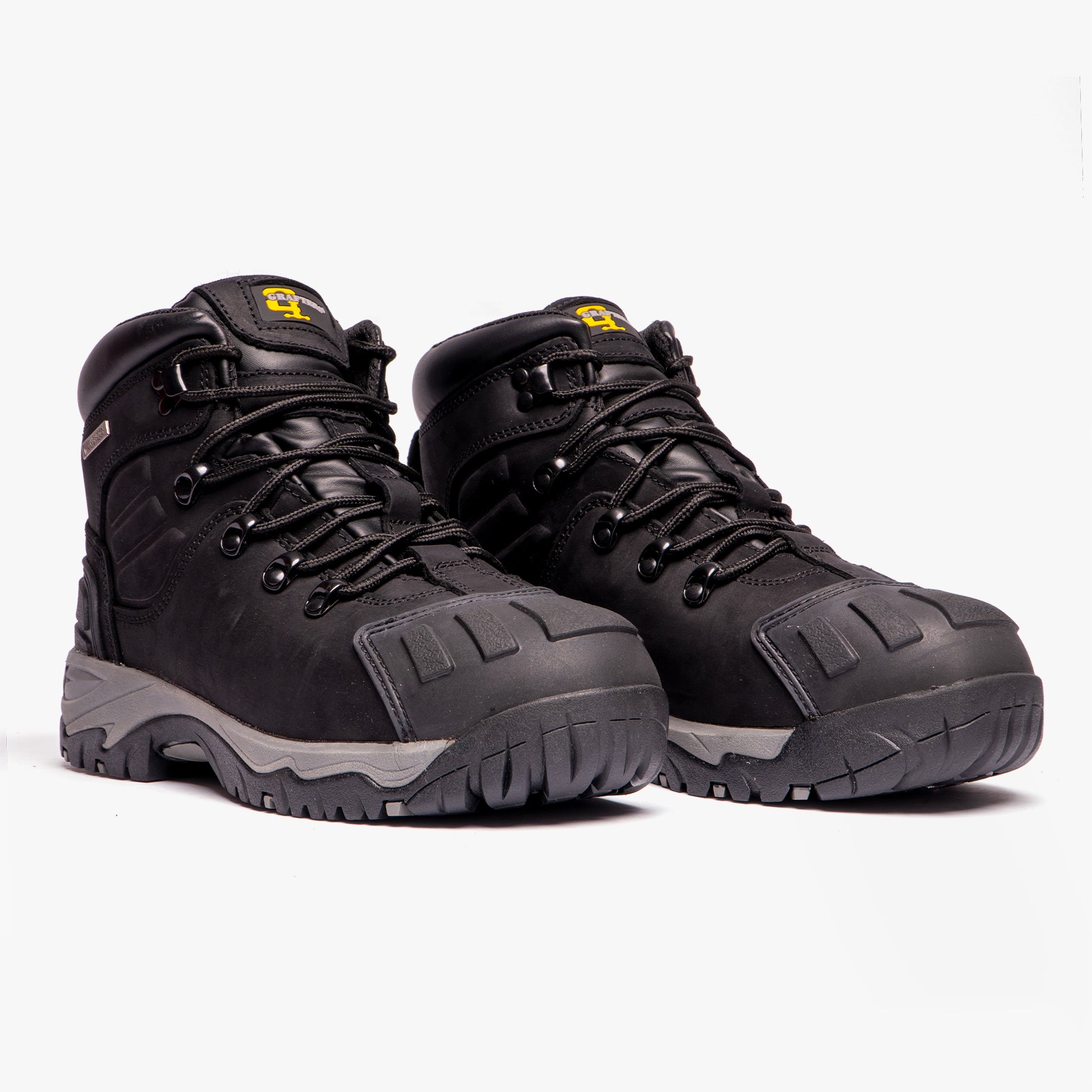 Grafters M514A Mens Leather Safety Boots Black