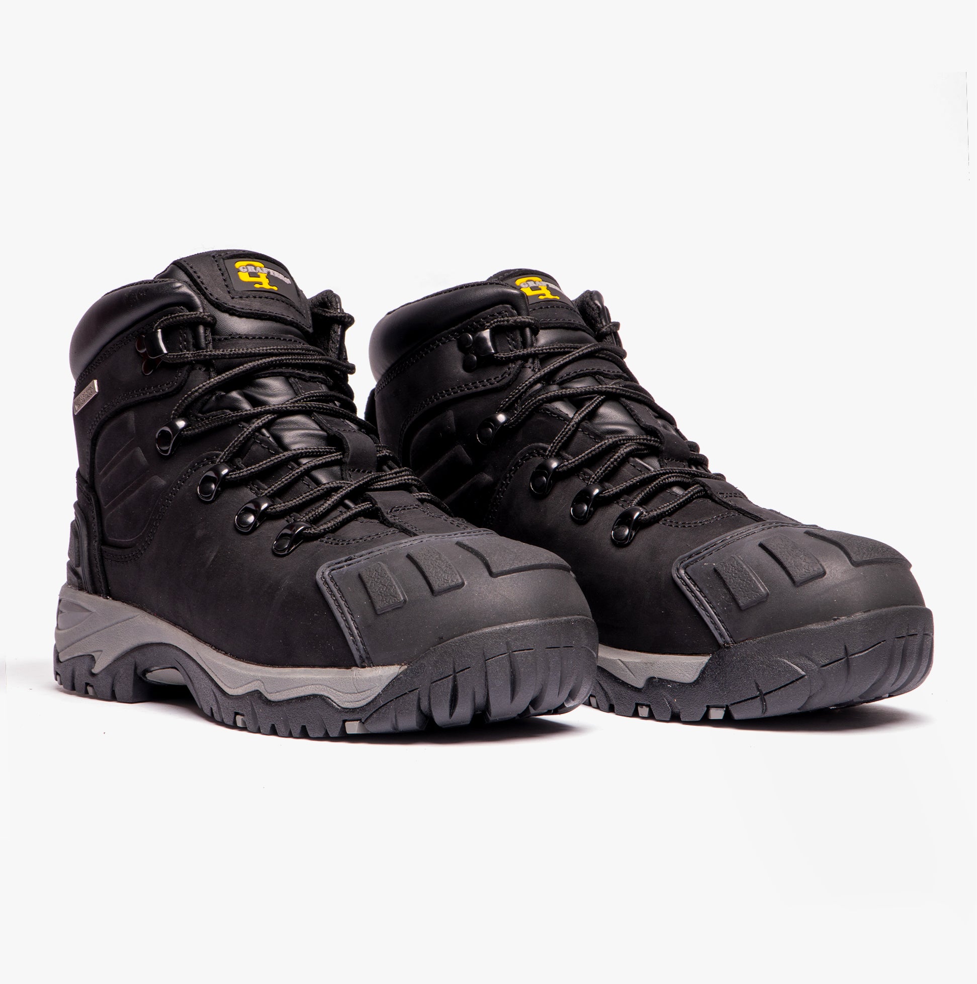 Grafters M514A Mens Leather Safety Boots Black