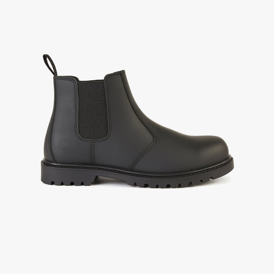Grafters M539A Unisex Leather Chelsea Safety Boots Black