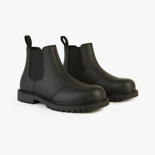 Grafters M539A Unisex Leather Chelsea Safety Boots Black