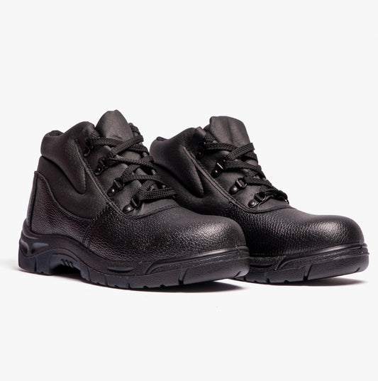 Grafters M5501PA Unisex Leather Safety Boots Black