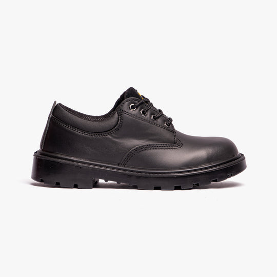 Grafters CONTRACTOR Unisex Leather Safety Shoes Black