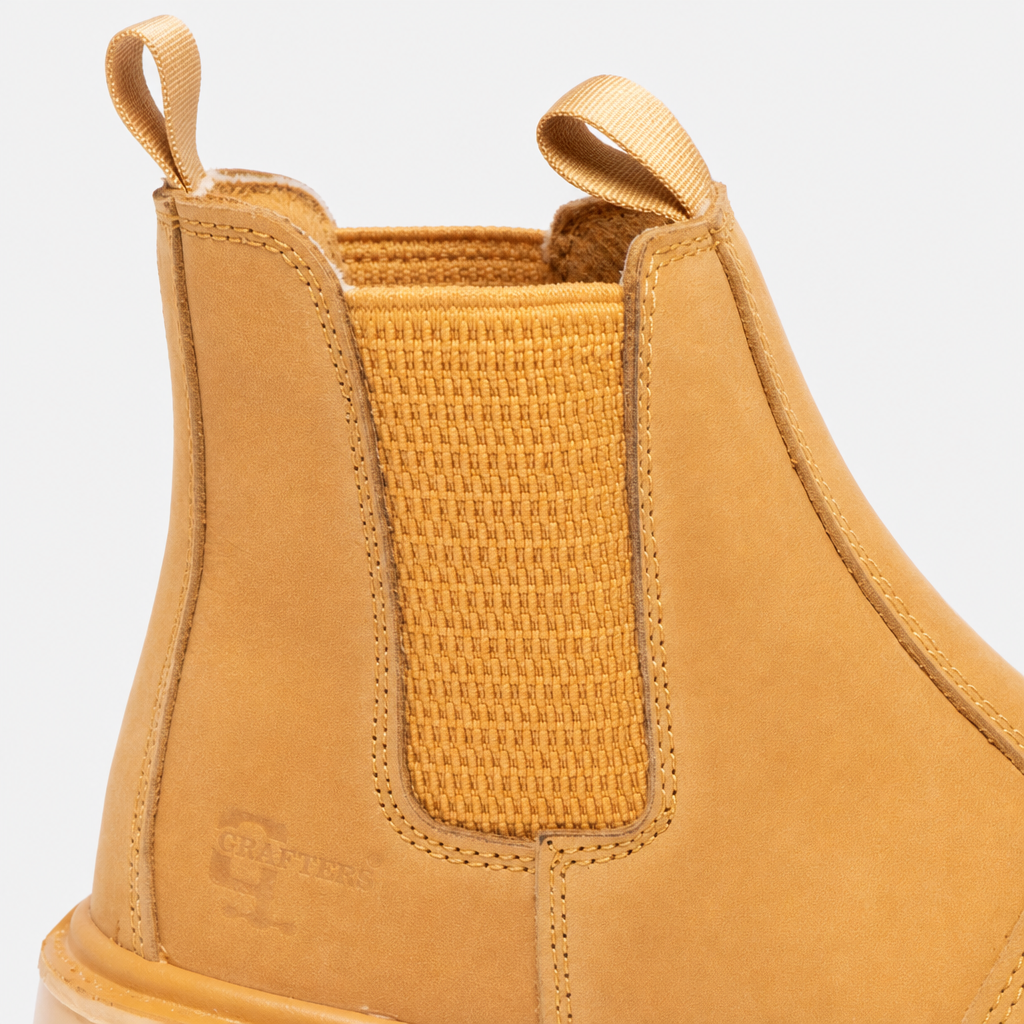 Grafters GRINDER Unisex Nubuck Dealer Safety Boots Honey