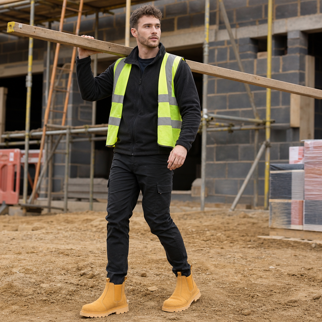 Grafters GRINDER Unisex Nubuck Dealer Safety Boots Honey