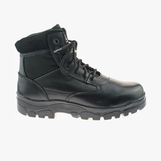 Grafters SHERMAN Unisex Leather Work Boots Black