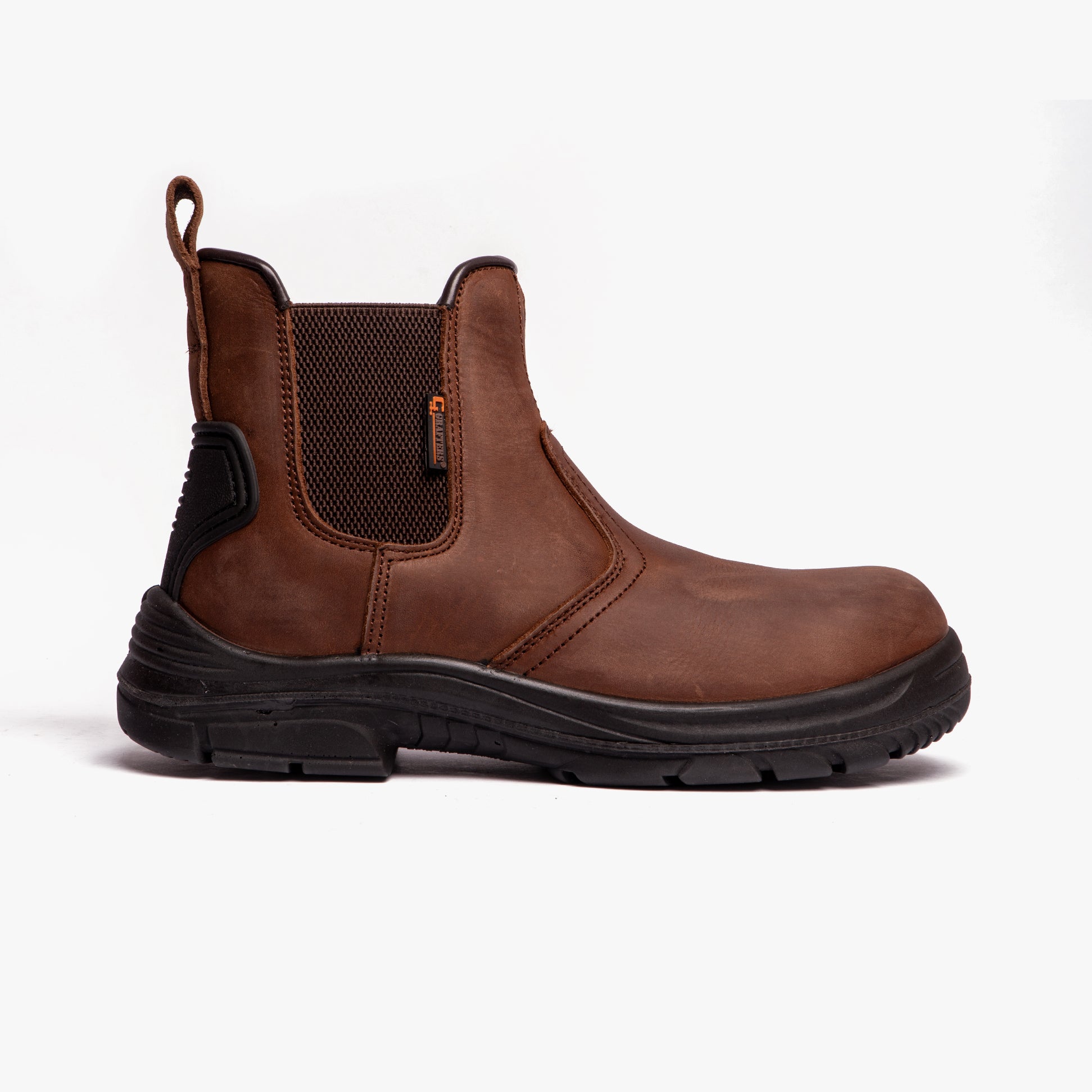 Grafters M9509B Mens Super Wide Dealer Safety Boots Brown
