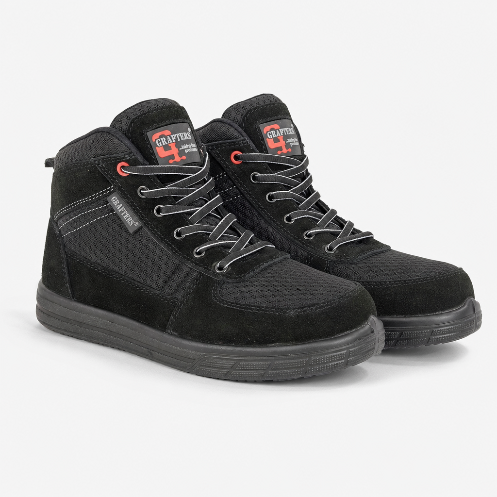 Grafters TERRY Mens Safety Boots Black