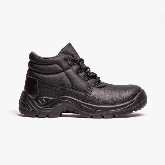 Grafters M9535PA+ Unisex Leather Chukka Safety Boots Black (Plus Sizes)