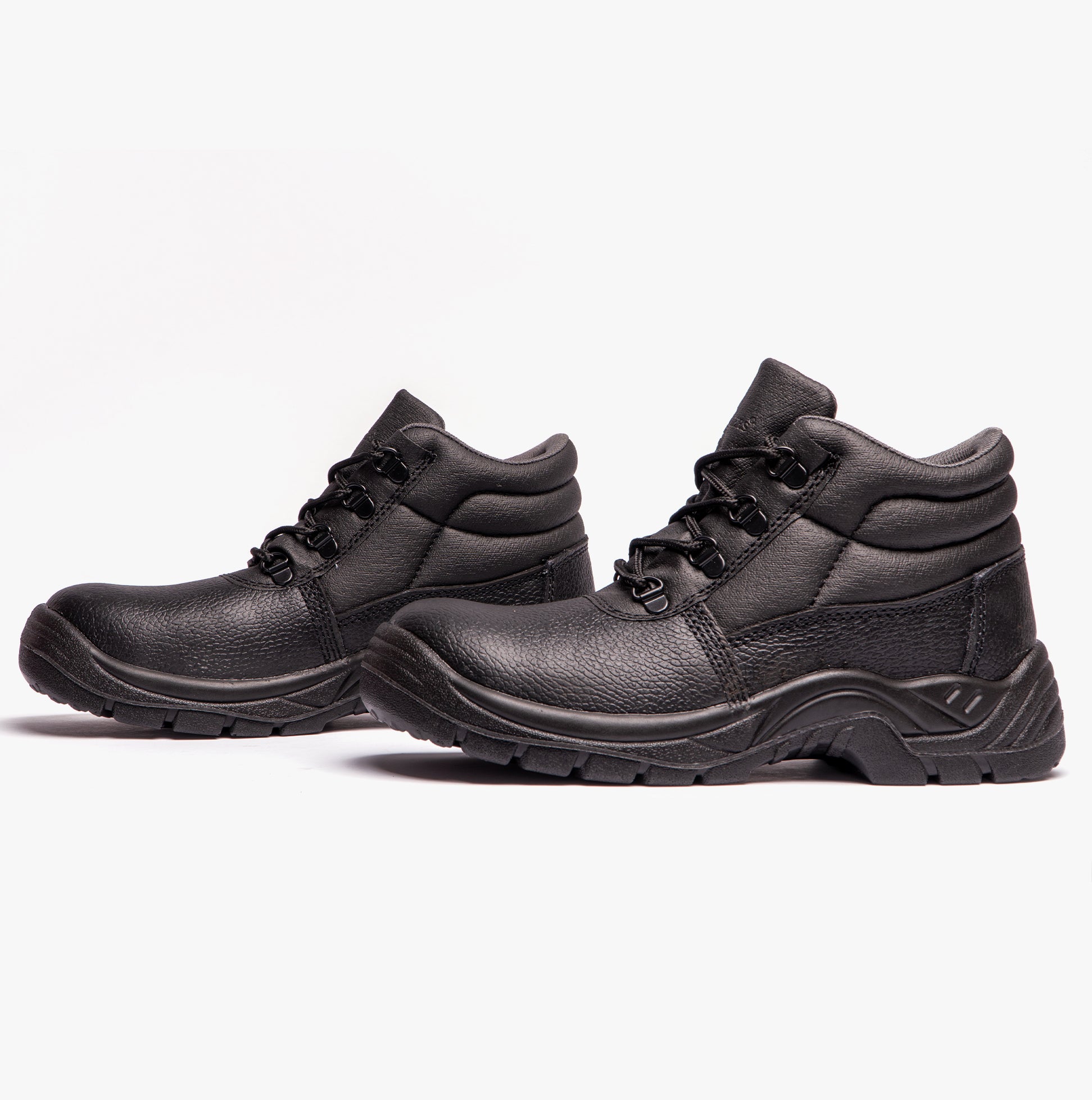 Grafters M9535PA+ Unisex Leather Chukka Safety Boots Black (Plus Sizes)