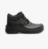 Grafters M9548A Mens Leather Super Wide Chukka Safety Boots Black