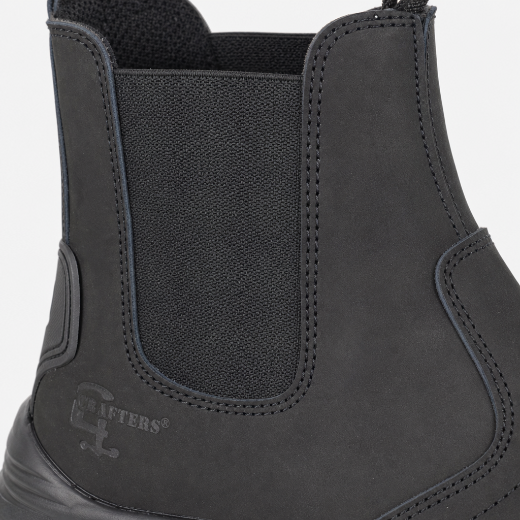 Grafters COLIN Mens Super Wide Dealer Safety Boots Black