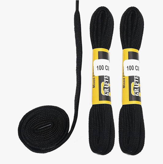100cm Flat Trainer Laces Black