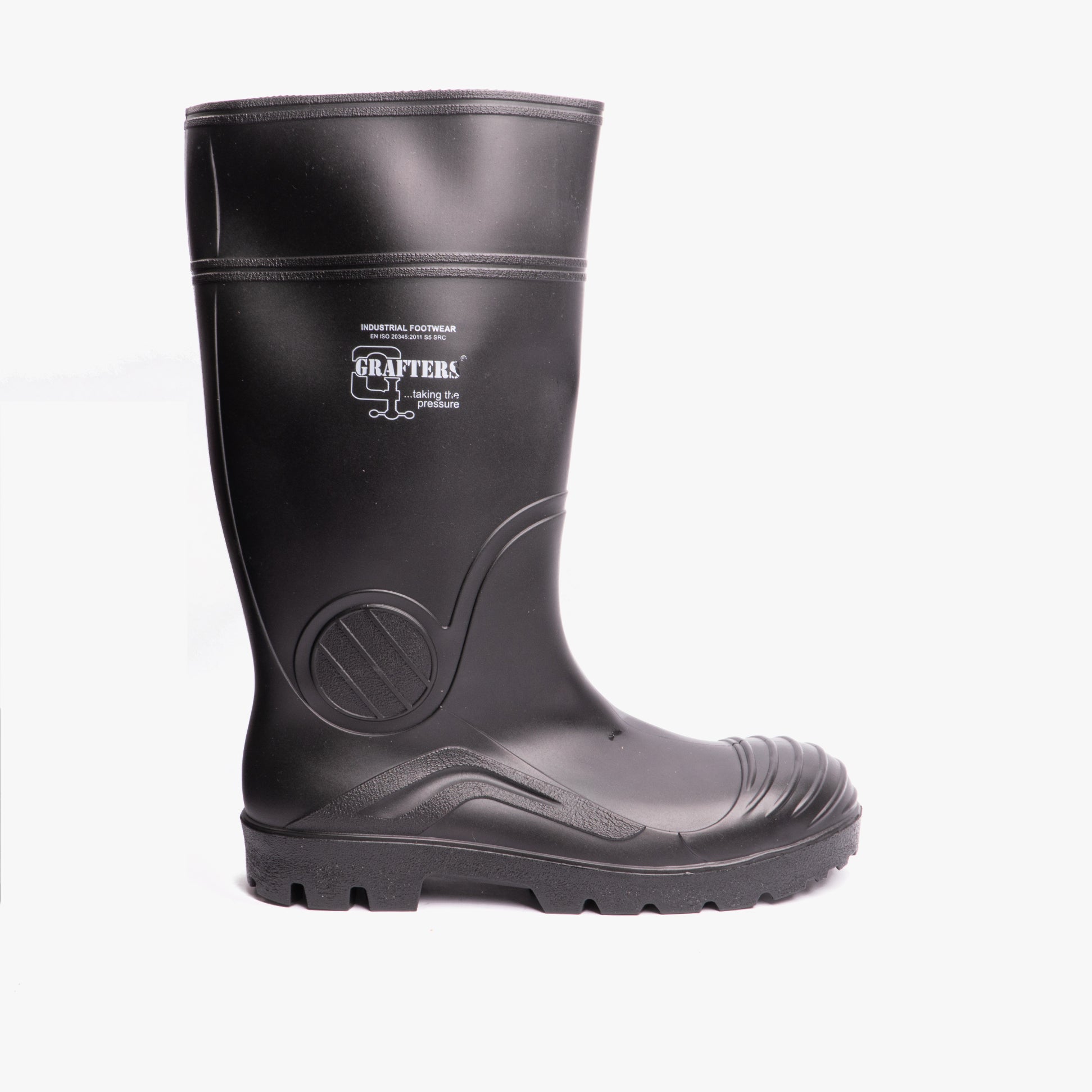 Grafters W408A Mens Wellington Safety Boots Black