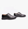 Grafters MORGAN XM620A Unisex Leather Oxford Shoes Black