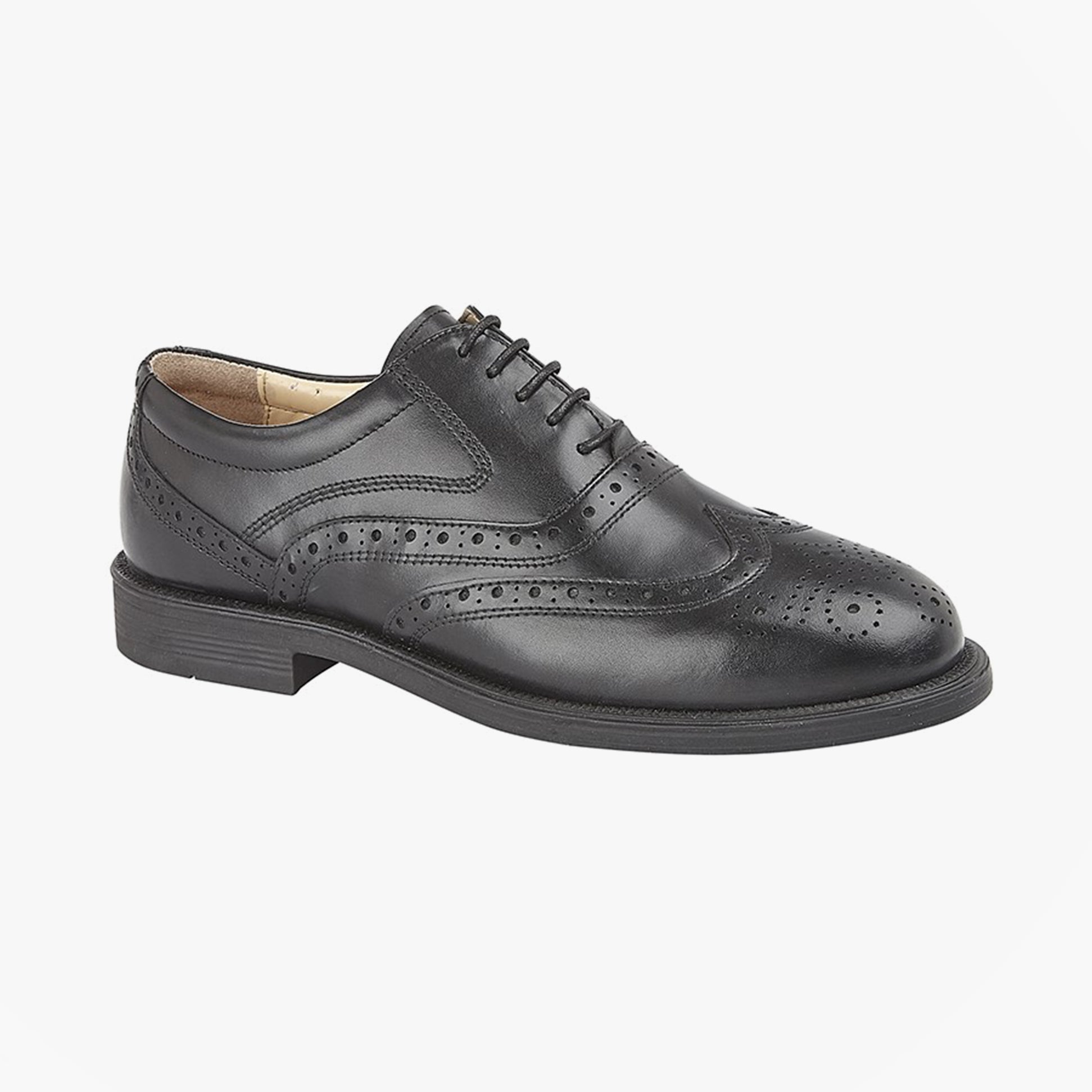 Grafters THE ORIGINAL Mens Brogue Leather Shoes Black