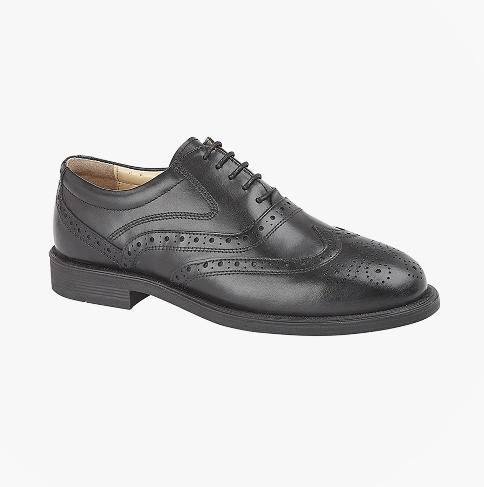 Grafters THE ORIGINAL Mens Brogue Leather Shoes Black