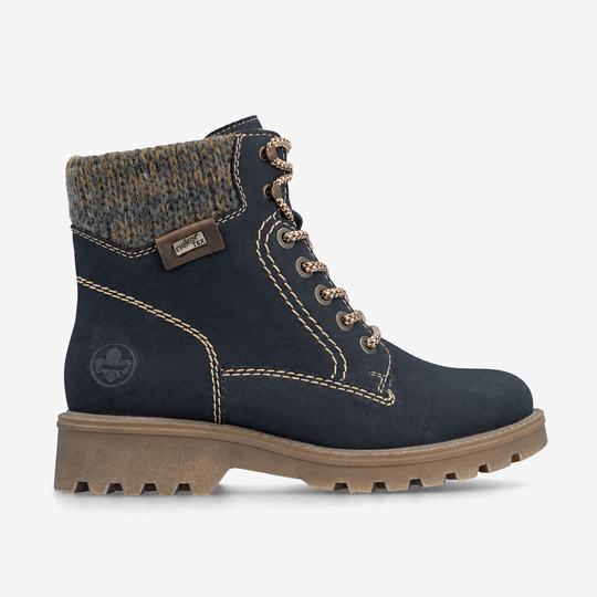 Rieker 73220 Womens Biker Boots Blue