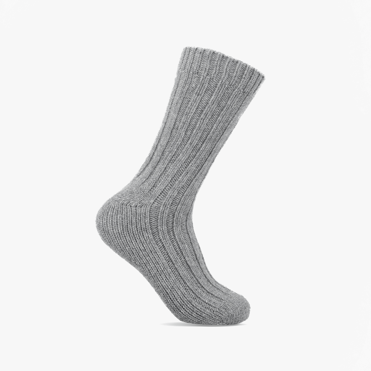 Totes Toasties CHUNKY THERMAL WOOL BLEND SLIPPER SOCKS (TWIN PACK) Mens Slipper Socks Grey / Green