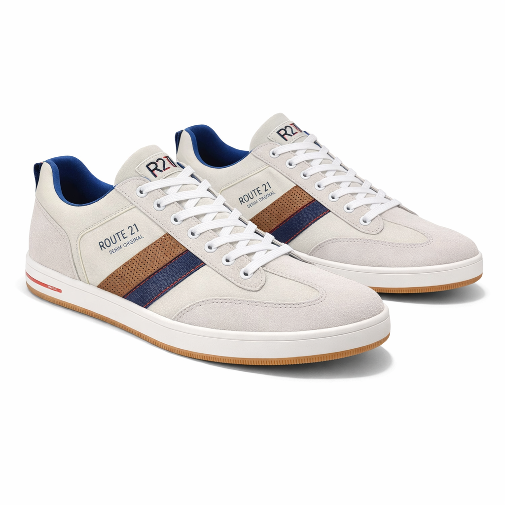 R21 Original M423 Mens Casual Trainers Off White/Grey