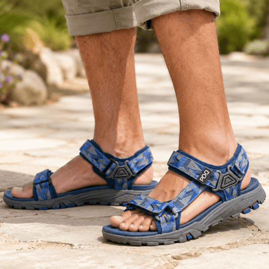 PDQ TRENT Mens Hiking & Trail Sandals Navy/Grey