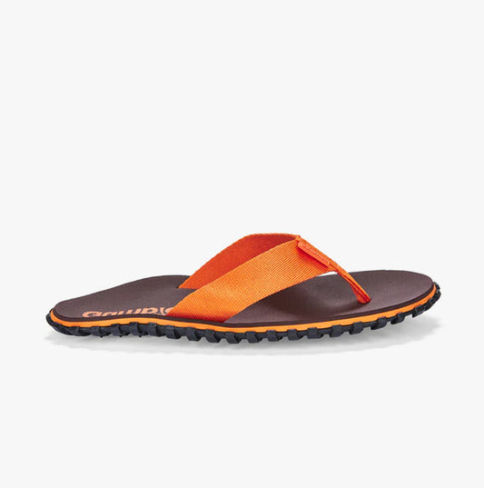 Gumbies DUCKBILL Unisex Flip-Flops Brown & Orange
