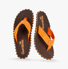 Gumbies DUCKBILL Unisex Flip-Flops Brown & Orange