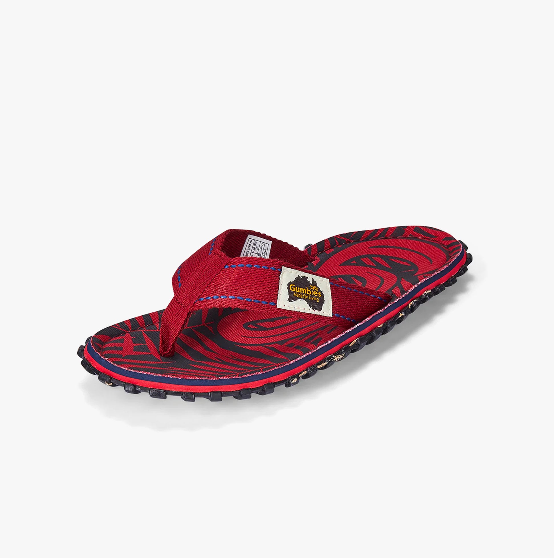 Gumbies Islander Unisex Flip-Flops Red G