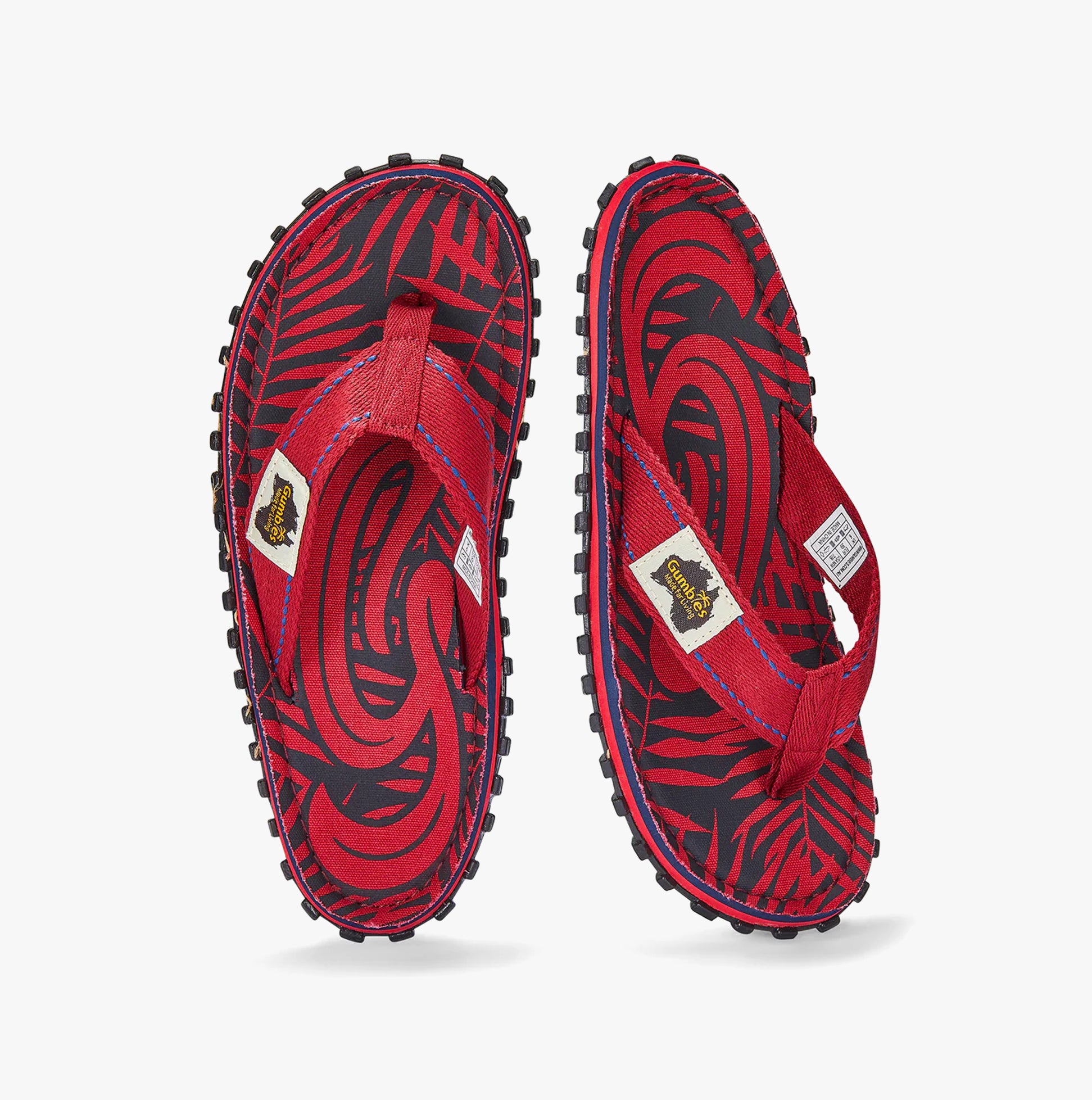 Gumbies Islander Unisex Flip-Flops Red G