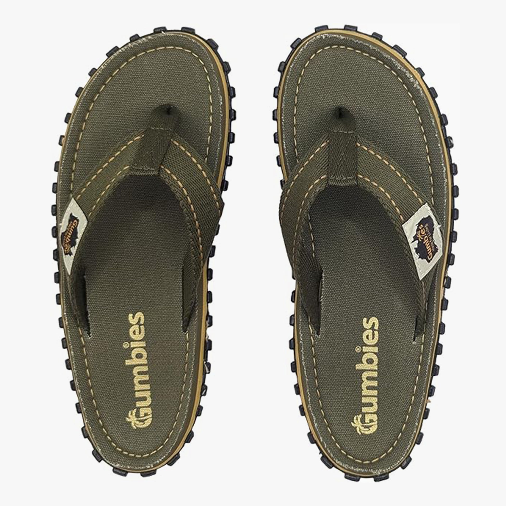 Gumbies ISLANDER Unisex Flip-Flops Classic Khaki