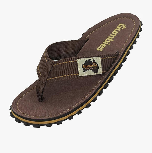 Gumbies ISLANDER Unisex Flip-Flops Classic Brown