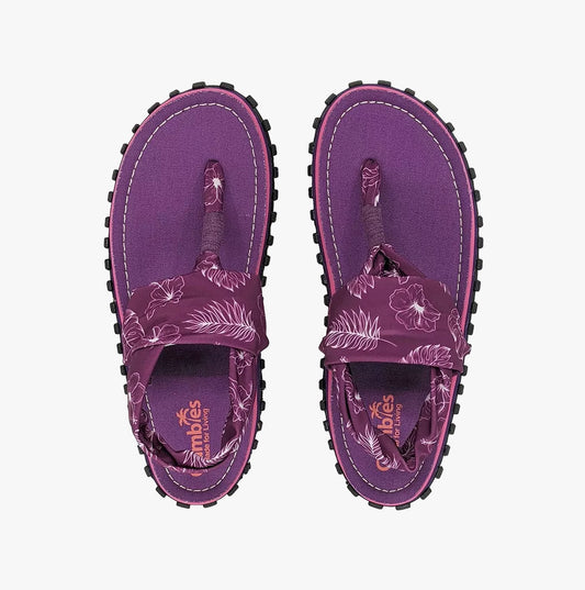 Gumbies SLINGBACK Womens Canvas Toe Post Sandals Purple