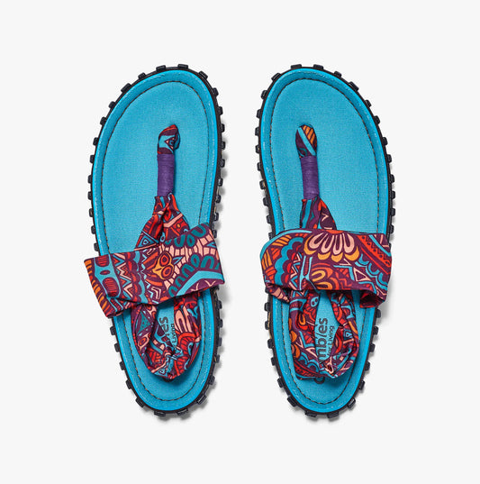 Gumbies SLINGBACK Womens Toe Post Sandals Turquoise Vintage