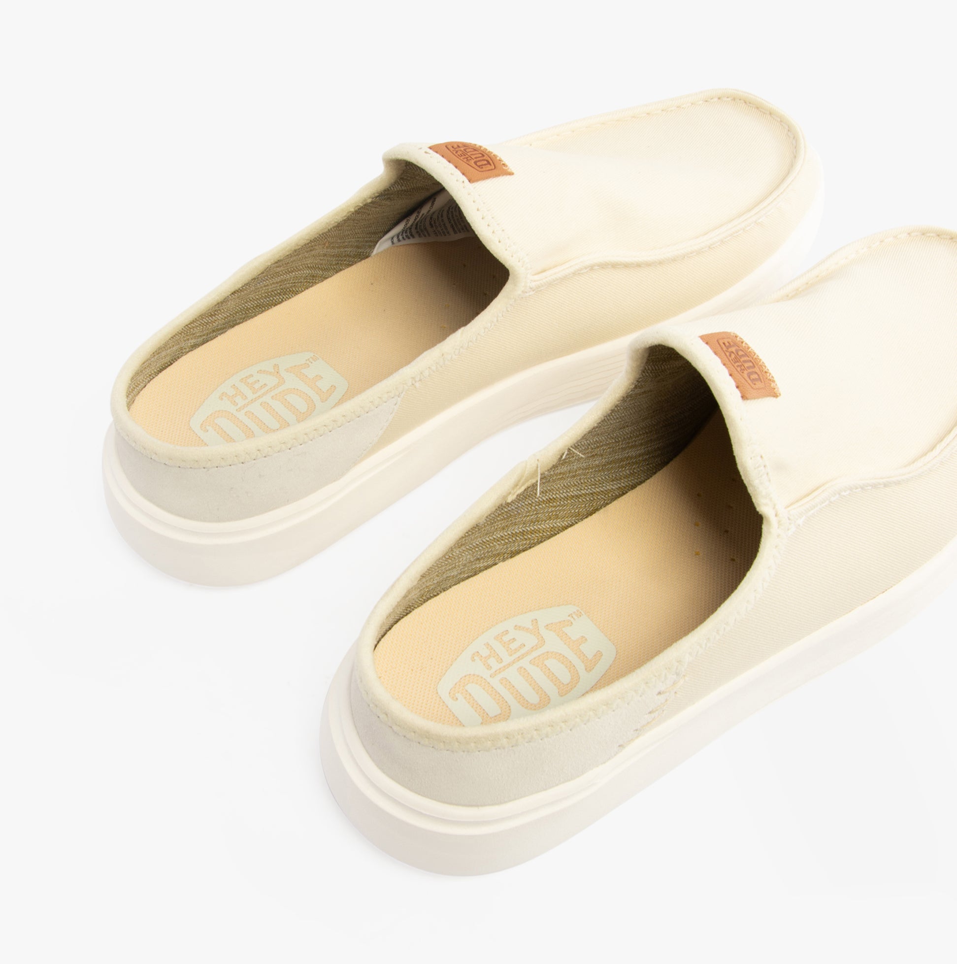 HEYDUDE AUSTIN Mens Mules Off White