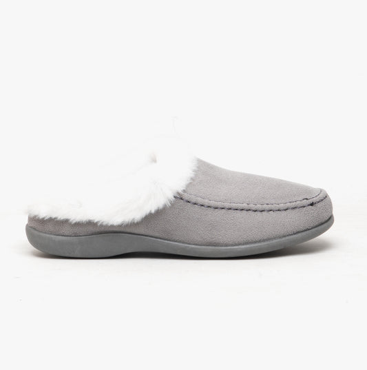 HOS Comfort APACHE Womens Slip On Mules Grey