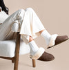 HOS Sheepskin AYLA Womens Real Sheepskin Mule Slippers Espresso