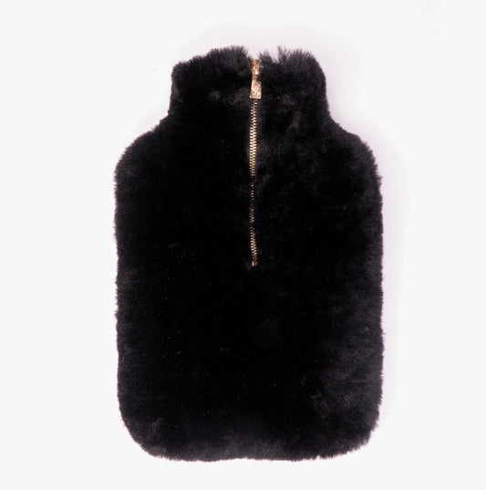 HOS Sheepskin IRIS Sheepskin Hot Water Bottle Black